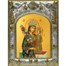 Икона освященная "Неувядаемый цвет, икона Божией Матери", 14x18 см