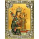 Икона освященная "Неувядаемый цвет, икона Божией Матери", 18x24 см, со стразами