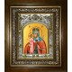 Икона освященная "Неувядаемый цвет, икона Божией Матери", в киоте 20x24 см
