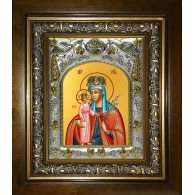 Икона освященная "Неувядаемый цвет, икона Божией Матери", в киоте 20x24 см фото