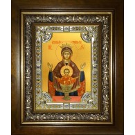 Икона освященная "Неупиваемая чаша, икона Божией Матери", в киоте 24x30 см фото