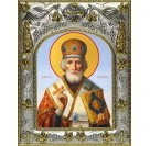 Икона освященная "Николай Чудотворец, архиепископ Мир Ликийских, святитель", 14x18 см