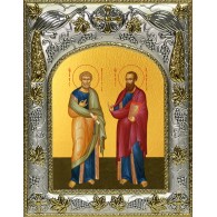 Икона освященная "Петр и Павел апостолы", 14x18 см фото