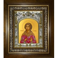 Икона освященная "Виринея (Вероника) Едесская мученица ", в киоте 20x24 см фото