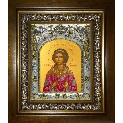 Икона освященная "Виринея (Вероника) Едесская мученица ", в киоте 20x24 см фото