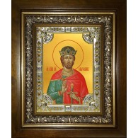 Икона освященная "Святослав Святой князь Юрьевский Владимирский", в киоте 24x30 см фото