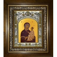 Икона освященная "Тихвинская икона Божией Матери", в киоте 20x24 см фото