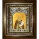 Икона освященная "Варнава Гефсиманский преподобный", в киоте 20x24 см