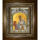 Икона освященная "Дионисий Ареопагит, священномученик", в киоте 20x24 см