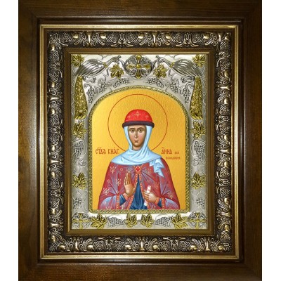Икона освященная "Анна Всеволодовна, преподобная княжна", в киоте 20x24 см фото
