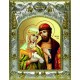 Икона освященная "Петр и Феврония святые благоверные князья", 14x18 см