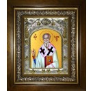Икона освященная "Епифаний, епископ Кипрский", в киоте 20x24 см
