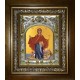 Икона освященная "Игумения святой Горы Афонской, икона Божией Матери", в киоте 20x24 см