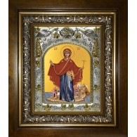 Икона освященная "Игумения святой Горы Афонской, икона Божией Матери", в киоте 20x24 см фото