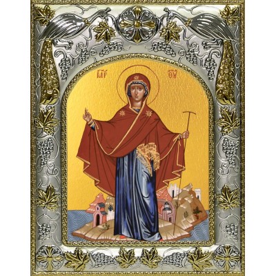 Икона освященная "Игумения святой Горы Афонской, икона Божией Матери", 14x18 см фото