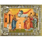 Икона освященная "Благословение Детей", 18x24 см, со стразами