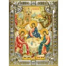 Икона освященная "Святая Троица", 18x24 см, со стразами