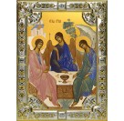 Икона освященная "Святая Троица", 18x24 см, со стразами арт.245625