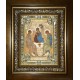Икона освященная "Святая Троица", со стразами, в киоте 24x30 см