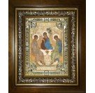Икона освященная "Святая Троица", со стразами, в киоте 24x30 см арт.245631