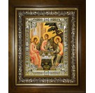 Икона освященная "Святая Троица", со стразами, в киоте 24x30 см