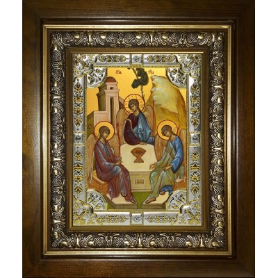 Икона освященная "Святая Троица", в киоте 24x30 см фото
