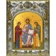 Икона освященная "Деисус, Спас на престоле", 14x18 см