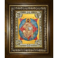 Икона освященная "Спас в Силах", в киоте 24x30 см фото