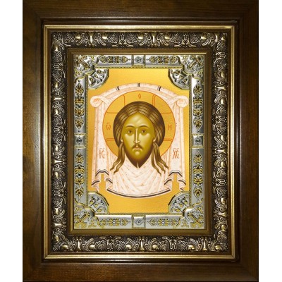 Икона освященная "Спас Нерукотворный", в киоте 24x30 см фото