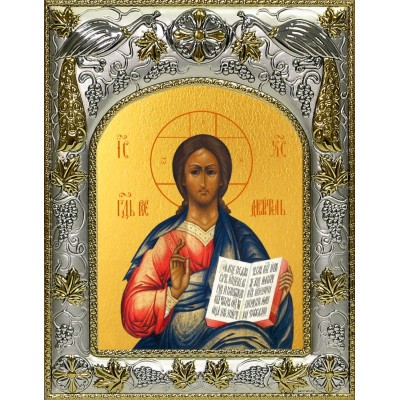 Икона освященная "Господь Вседержитель", 14x18 см фото