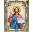 Икона освященная "Господь Вседержитель", 18x24 см, со стразами