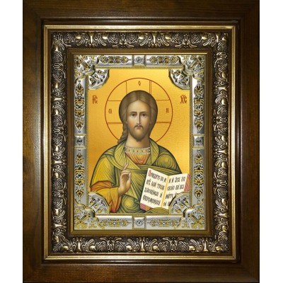 Икона освященная "Господь Вседержитель", в киоте 24x30 см фото