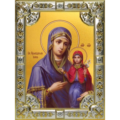 Икона освященная "Анна, мать Пресвятой Богородицы, праведная",  18x24 см, со стразами фото