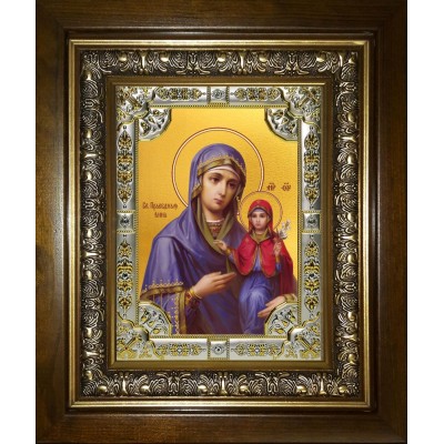Икона освященная "Анна, мать Пресвятой Богородицы, праведная, икона", в киоте 24x30 см фото