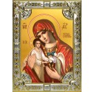 Икона освященная "Скорбящая о младенцах, во чреве убиенных, икона Божией Матери", 18x24 см, со стразами