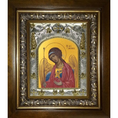 Икона освященная "Михаил архангел", в киоте 20x24 см фото