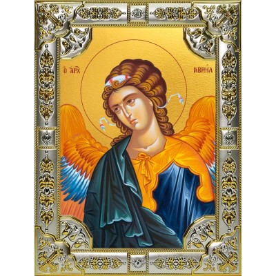 Икона освященная "Гавриил Архангел", 18x24 см со стразами фото