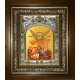 Икона освященная "Михаил архангел", в киоте 20x24 см