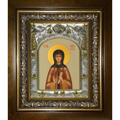 Икона освященная "Мария Вифинская Святая преподобная", в киоте 20x24 см фото