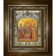 Икона освященная "Собор мучеников Кесарийских", в киоте 20x24 см