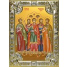 Икона освященная "Собор мучеников Кесарийских", 18x24 см, со стразами