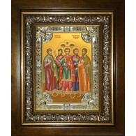 Икона освященная "Собор мучеников Кесарийских", в киоте 24x30 см фото