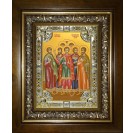 Икона освященная "Собор мучеников Кесарийских", в киоте 24x30 см