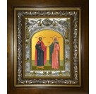 Икона освященная "Адриан и Наталия мученики", в киоте 20x24 см