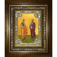 Икона освященная "Петр и Павел апостолы", в киоте 24x30 см фото