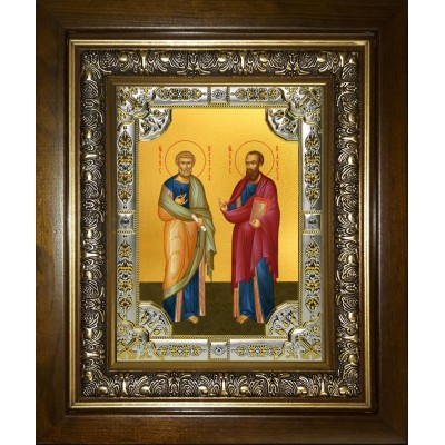 Икона освященная "Петр и Павел апостолы", в киоте 24x30 см фото