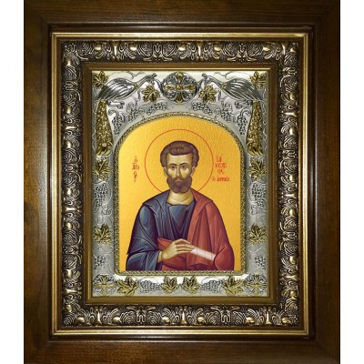 Икона освященная "Иаков (Яков) Алфеев апостол", в киоте 20x24 см фото