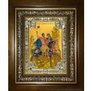 Икона освященная "Борис и Глеб благоверные князья-страстотерпцы", в киоте 24x30 см арт.245908