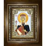 Икона освященная "Елена равноапостольная царица",в киоте 24x30 см фото