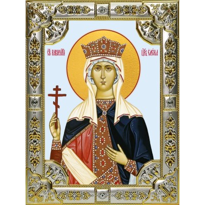 Икона освященная "Елена равноапостольная царица",  18x24 см, со стразами фото